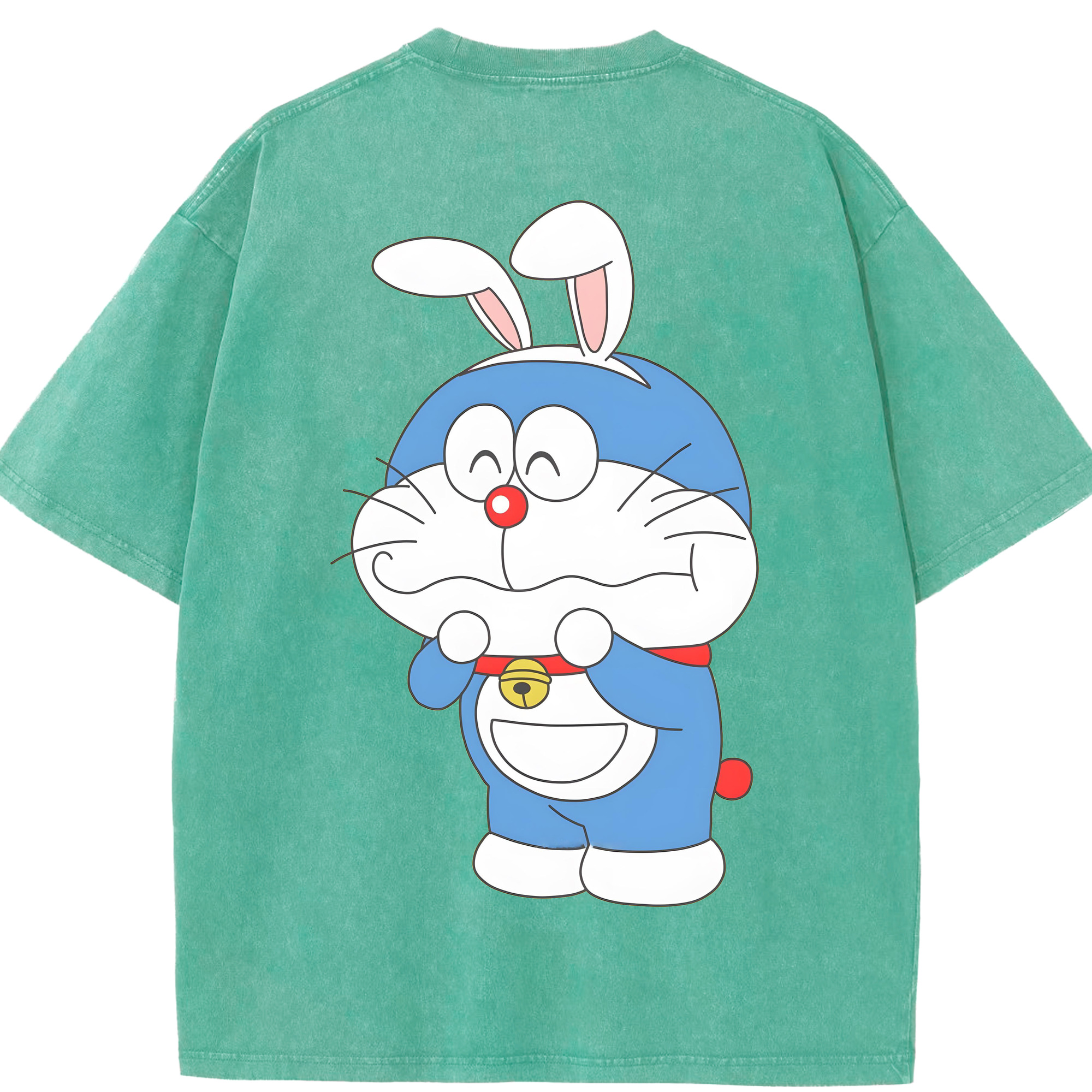 （画像用） ドラえもん Doraemon 綿100% ヴィンテージ風 半袖Tシャツ（背面プリント）